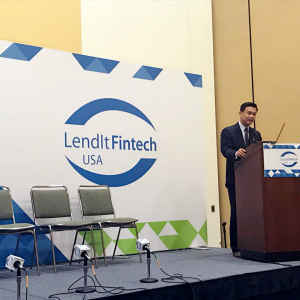 华夏信财李彬出席Lendit2018美国峰会并发表演讲