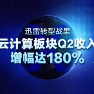 星域云批量签约新用户 迅雷共享计算Q2收入大增