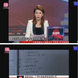 深圳电视台报道牛角监，以专业力量保卫品质装修！