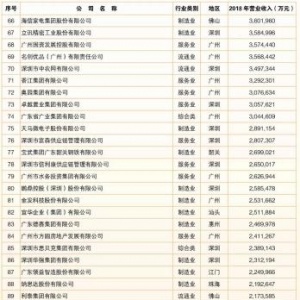 卓越集团入选2019广东企业500强 位列第73名