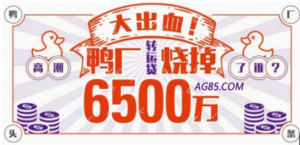 大出血鸭厂烧掉6500万AG亚游转运贷真给力！
