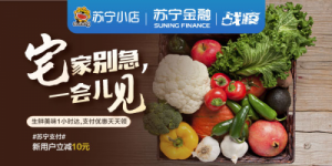 在线买菜有优惠！苏宁支付联合苏宁小店送宅家购物福利