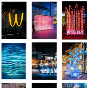 夜空彩虹 x 成都万象城2期|"逐光之境"探索先锋光影装置