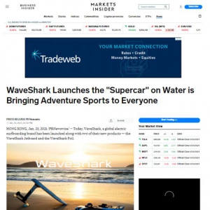 WaveShark革命性水上运动新品上市 引全球媒体关注报道