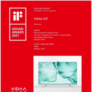 引领客厅潮玩美学，VIDAA电视荣获德国IF设计奖