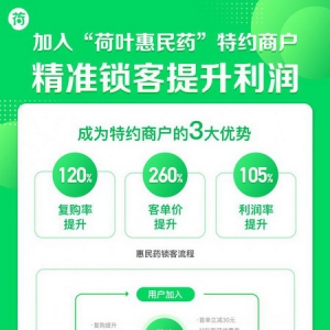 荷叶惠民药计划首次亮相 助力药店打造私域流量提升复购
