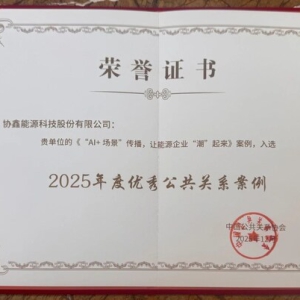 协鑫能科"AI+场景"实践获中国公关年度大奖