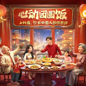 上抖音抢团圆饭，马年春节让团圆味更浓！